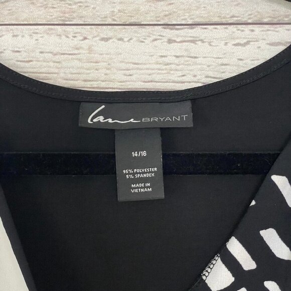 Lane Bryant Black/White Wrap Inspired Dress Size 14/16 - Picture 6 of 6